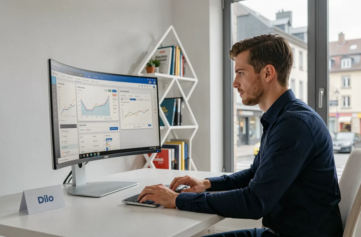 Consultant de l'agence SEO Dilo travaillant sur une analyse de référencement à Grenoble