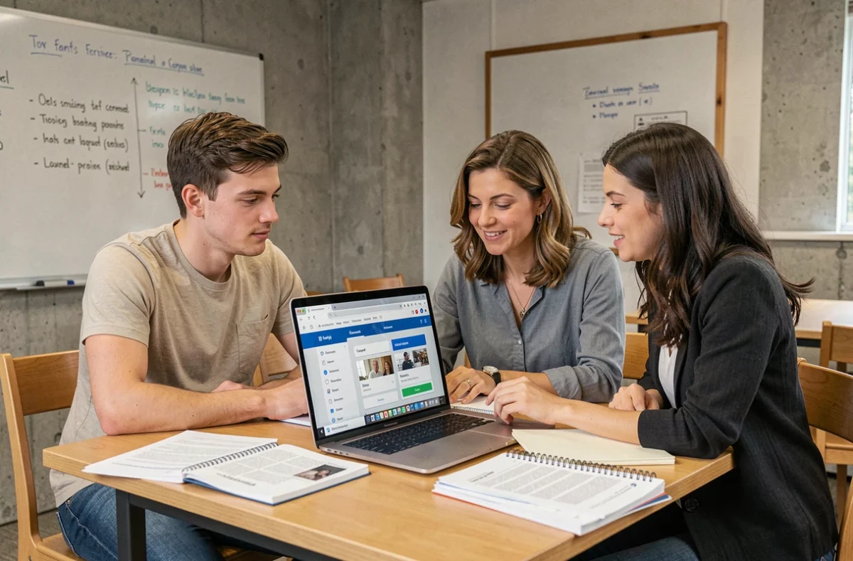 Formateurs MFR collaborant autour de l'intranet pour optimiser le suivi et la relation avec les familles